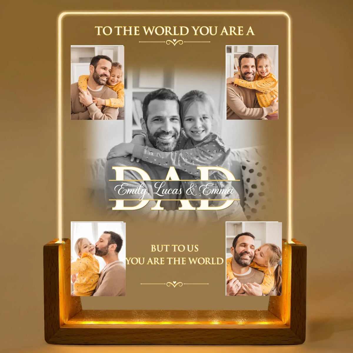 Custom Photo Father's Day Gift for Dad Grandpa • Favorite Memories With Dad - Personalized Night Light