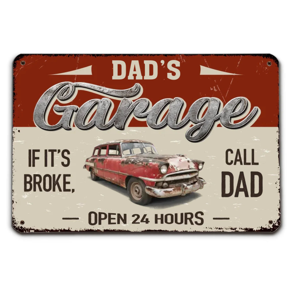 Custom Photo Home & Wall Decor, Birthday & Christmas Gift • Call Dad If It Is Broke - Personalized Metal Sign