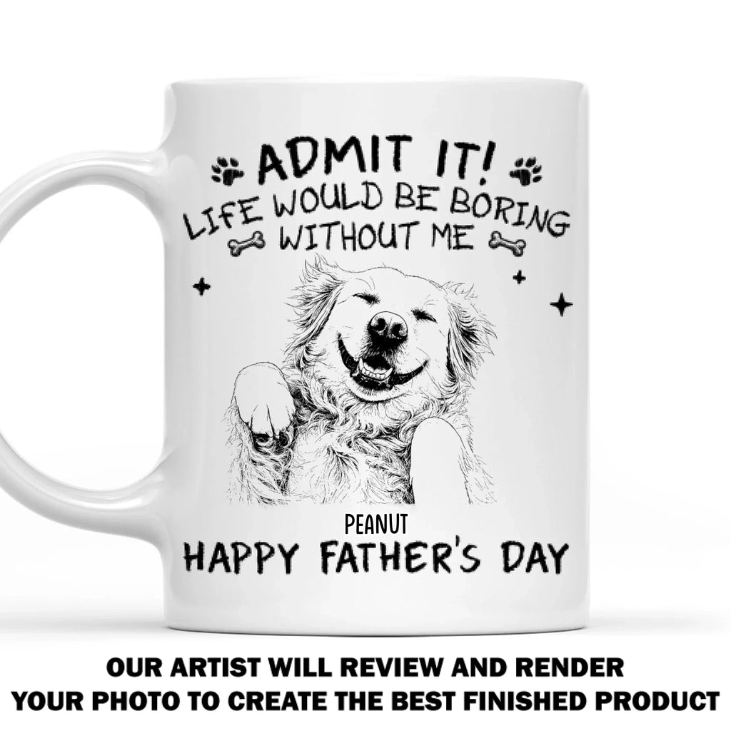Custom Photo Christmas & Birthday Keepsake Gift • Admit It Sketch - Personalized Coffee Mug