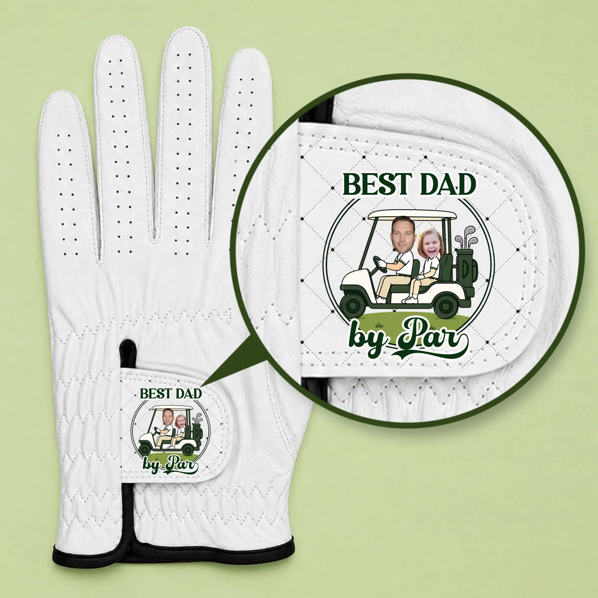 Best Dad By Par - Personalized Golf Glove