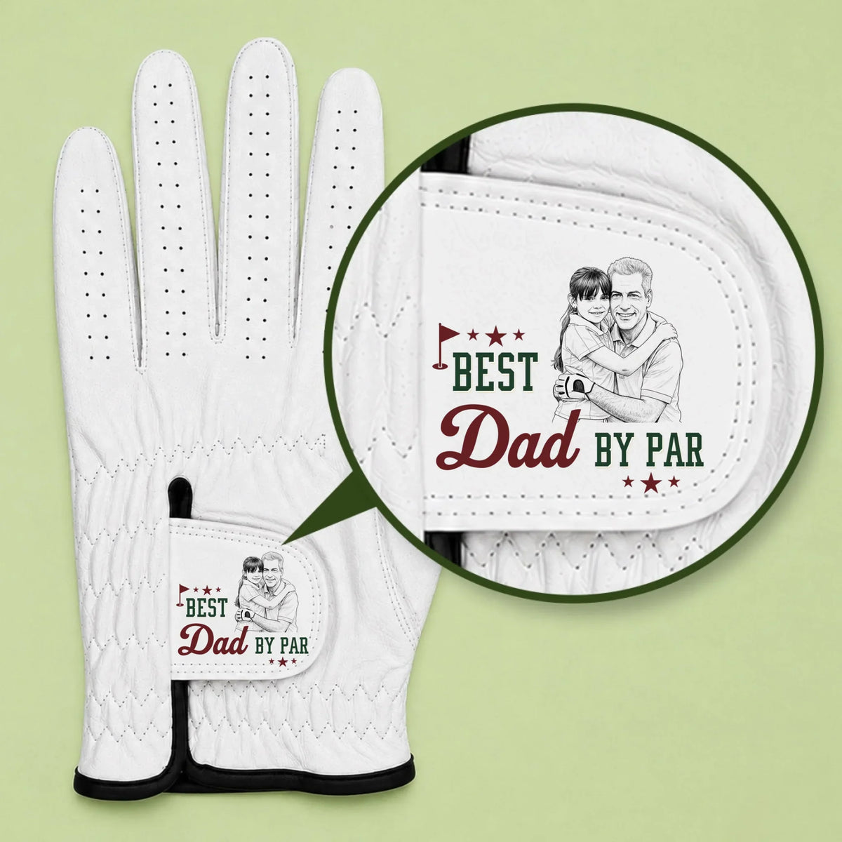 Best Daddy By Par - Personalized Golf Glove