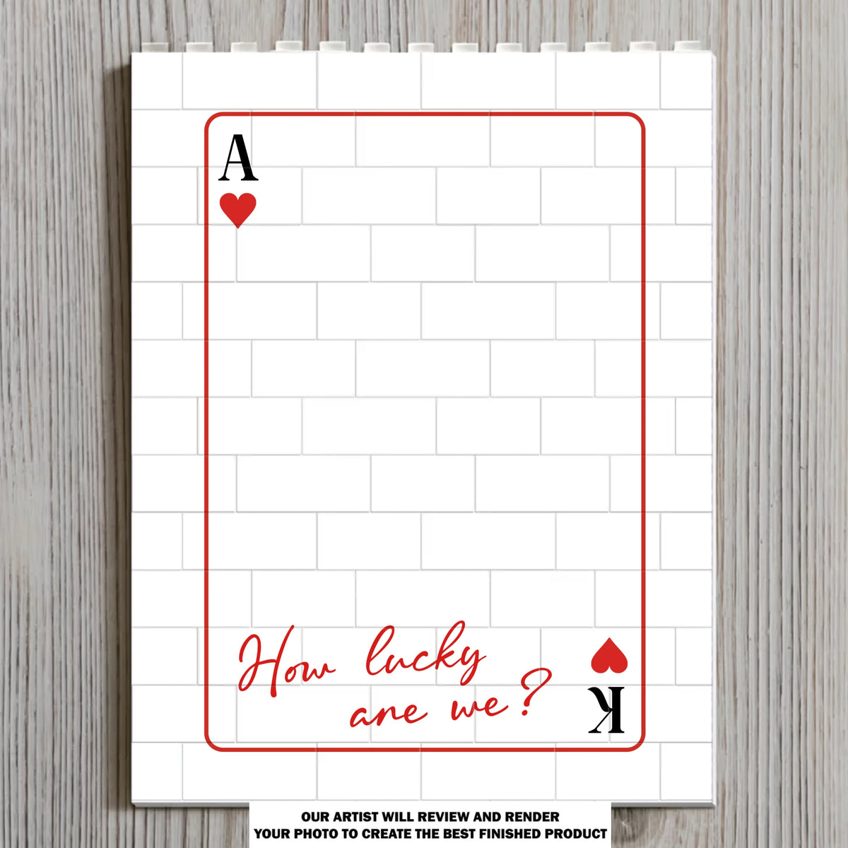 Lucky To Love You - Personalized Rectangle Building Brick Blocks