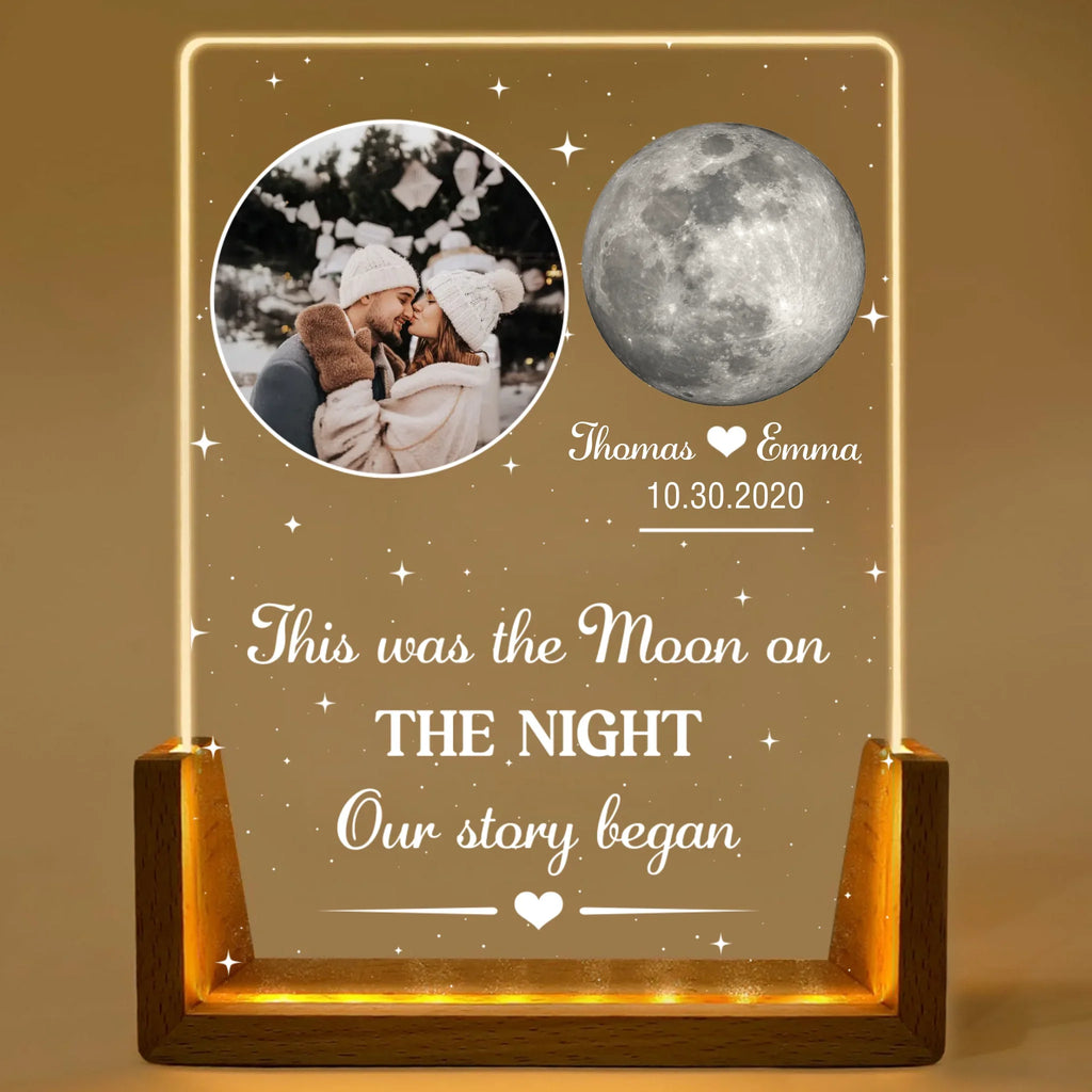 Custom Photo Couple Gift for Anniversary, Valentine's Day, Christmas • Our Love - Personalized Night Light