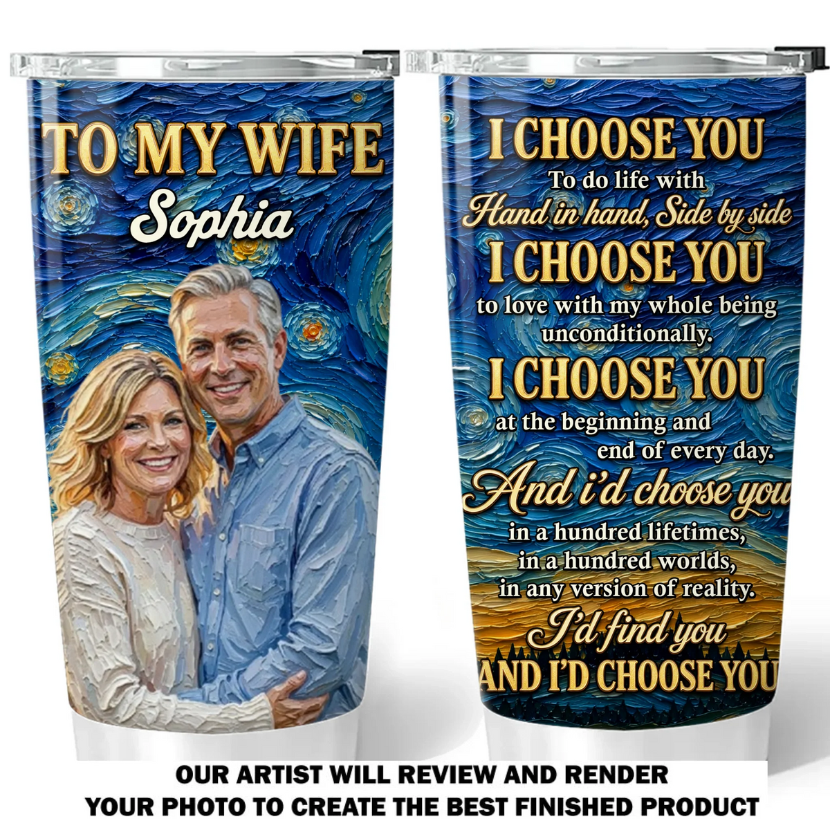 Custom Christmas Anniversary Gifts For Wife • In Any Version Of Reality - Personalized Tumbler