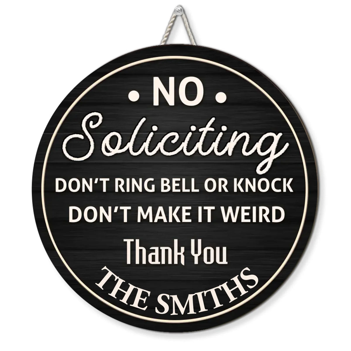 Custom Home & Wall Decor, Birthday & Christmas Gift • Thanks For Not Knocking - Personalized Wood Sign