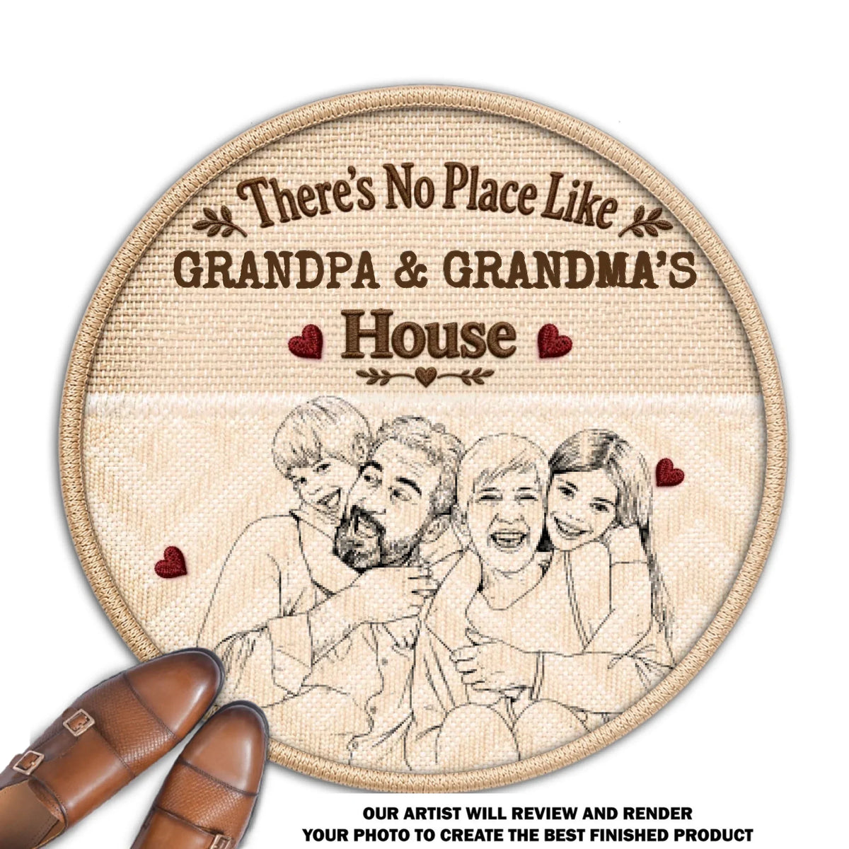 No Place Like Grandparent House - Personalized Doormat