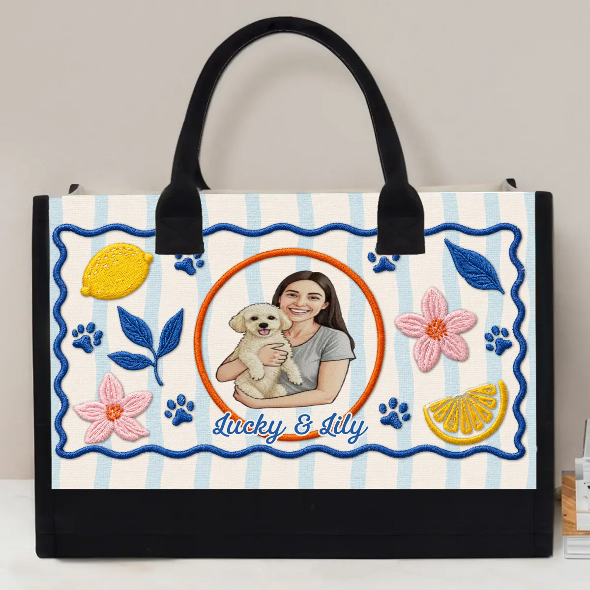 Only Us In This World - Personalized Canvas Tote Bag
