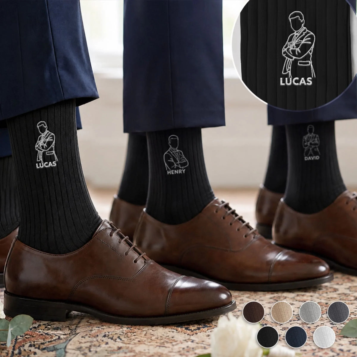 Groomsmen Proposal Wedding - Personalized Men Socks
