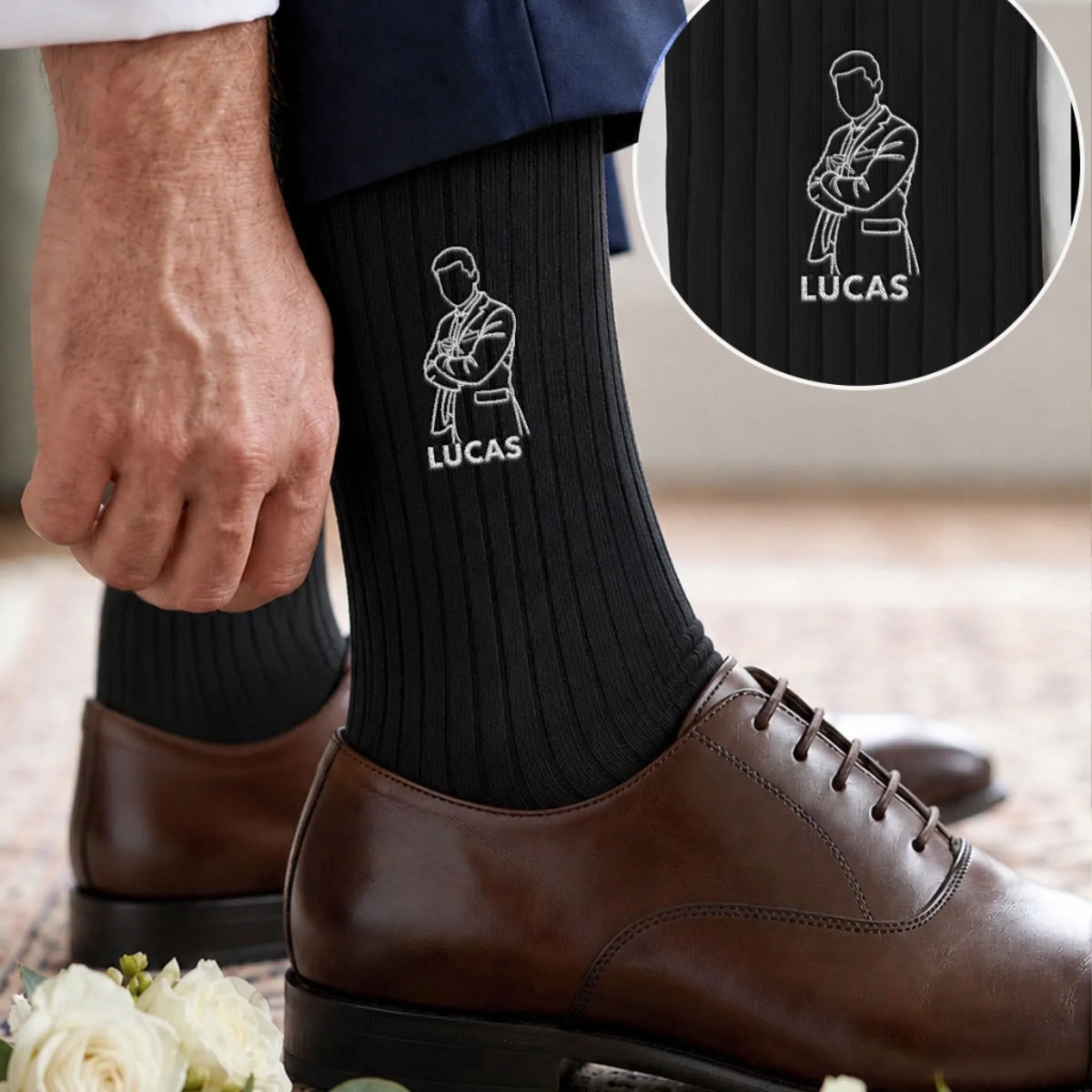 Groomsmen Proposal Wedding - Personalized Men Socks