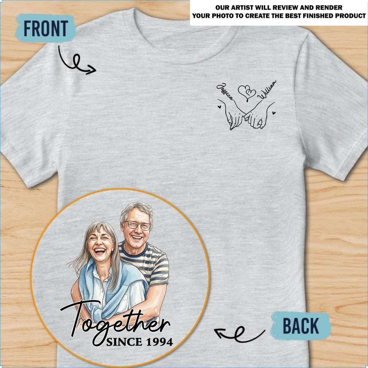 Custom Photo Christmas Anniversary Keepsake Gifts For Wife • Together Since Forever - Personalized Shirt