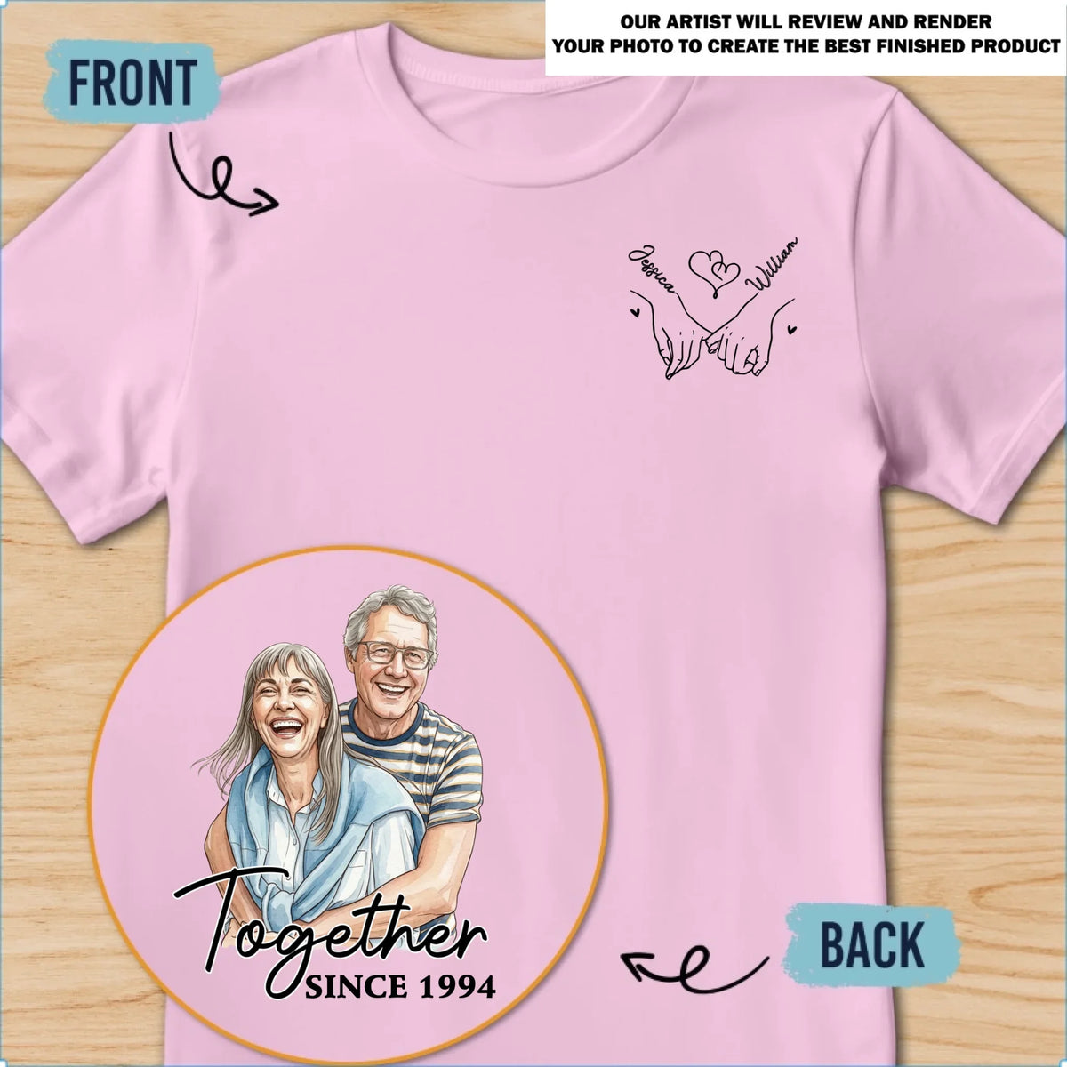 Custom Photo Christmas Anniversary Keepsake Gifts For Wife • Together Since Forever - Personalized Shirt