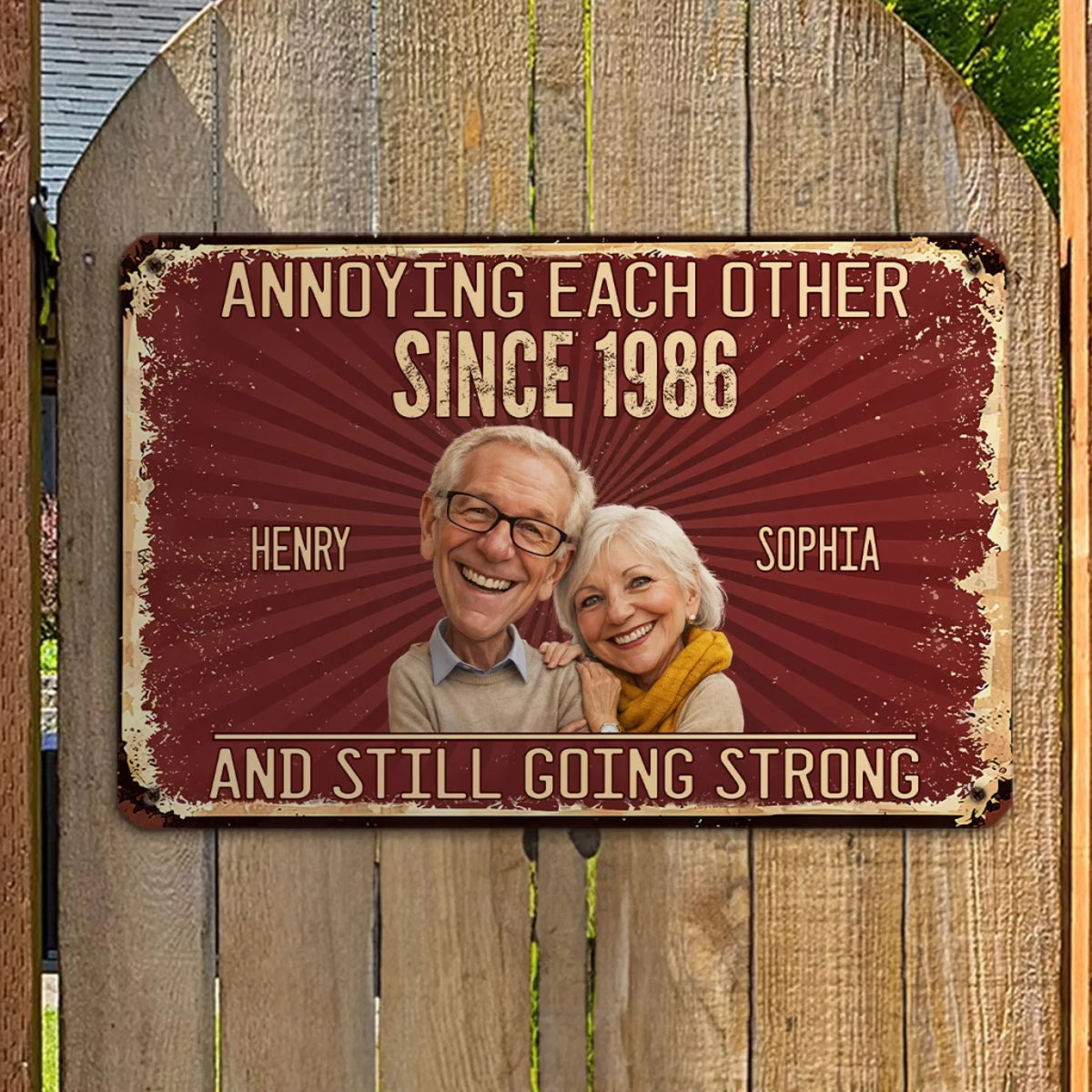 Custom Photo Couple Anniversary Wall Decor Keepsake Gift • Loving You - Personalized Metal Sign
