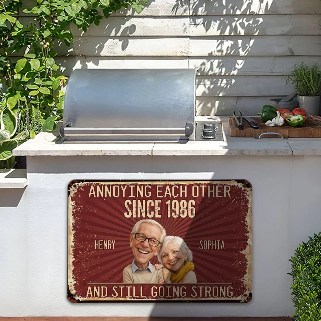 Custom Photo Couple Anniversary Wall Decor Keepsake Gift • Loving You - Personalized Metal Sign