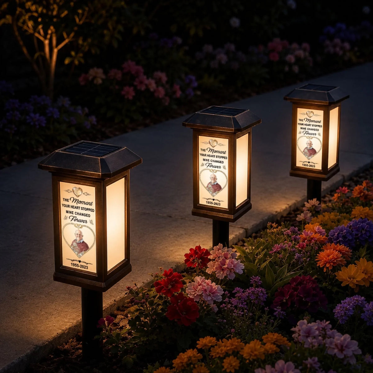 The Moment My Heart Changed Forever - Personalized Solar Garden Light