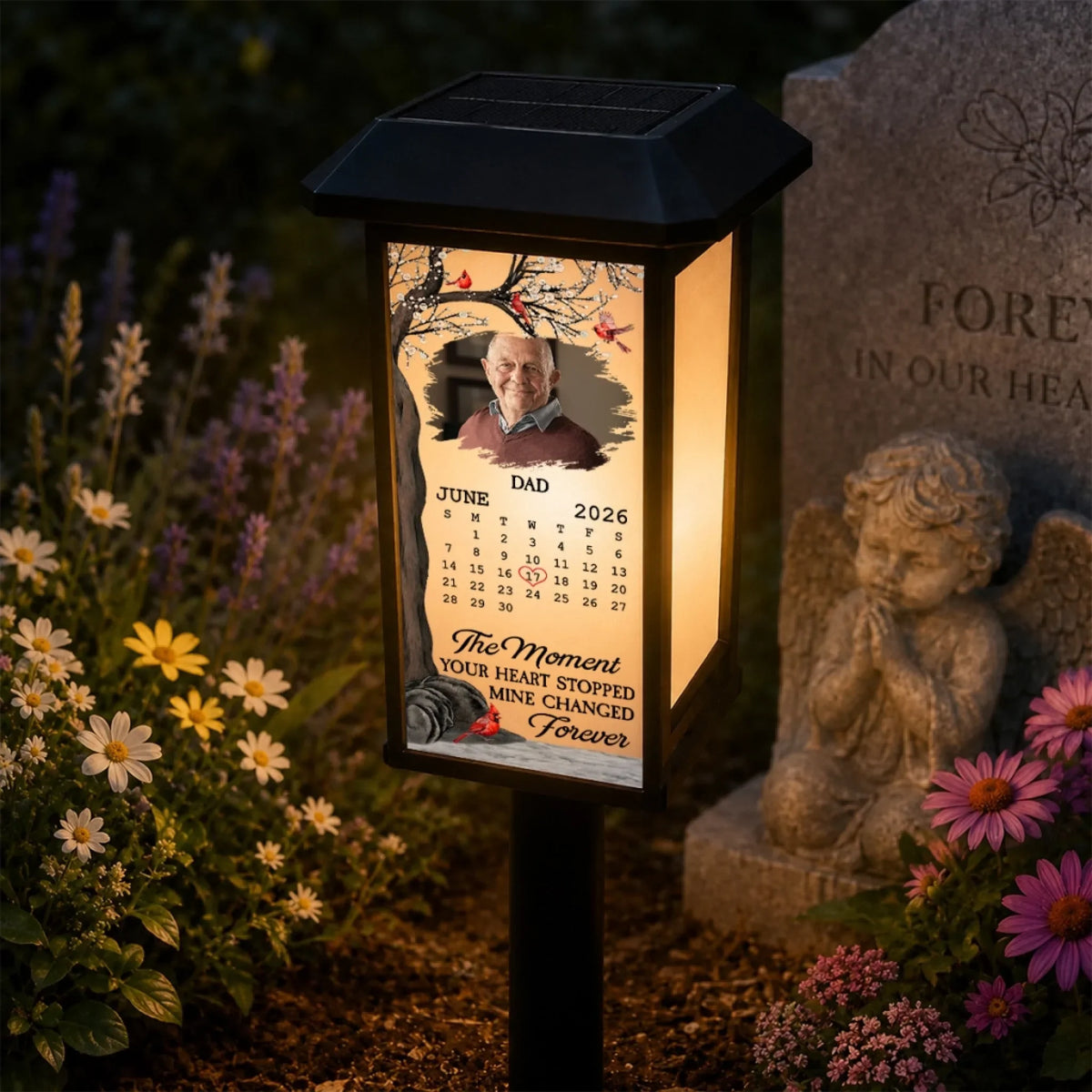 Forever In My Heart - Personalized Solar Garden Light