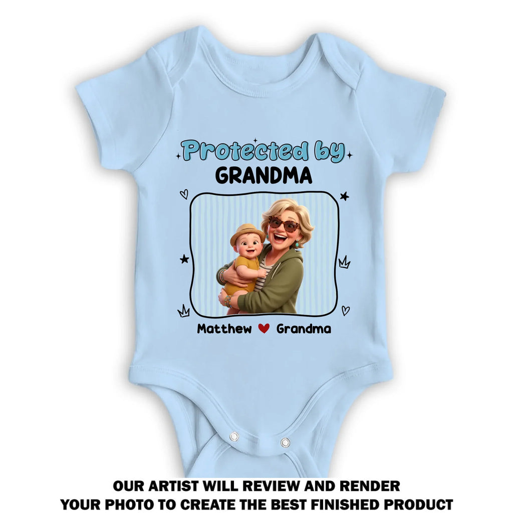 Protected By Grandma - Personalized Baby Onesie