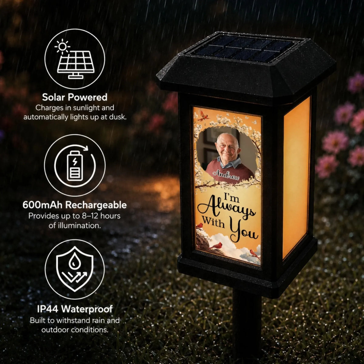 Always With You - Personalized Solar Garden Light