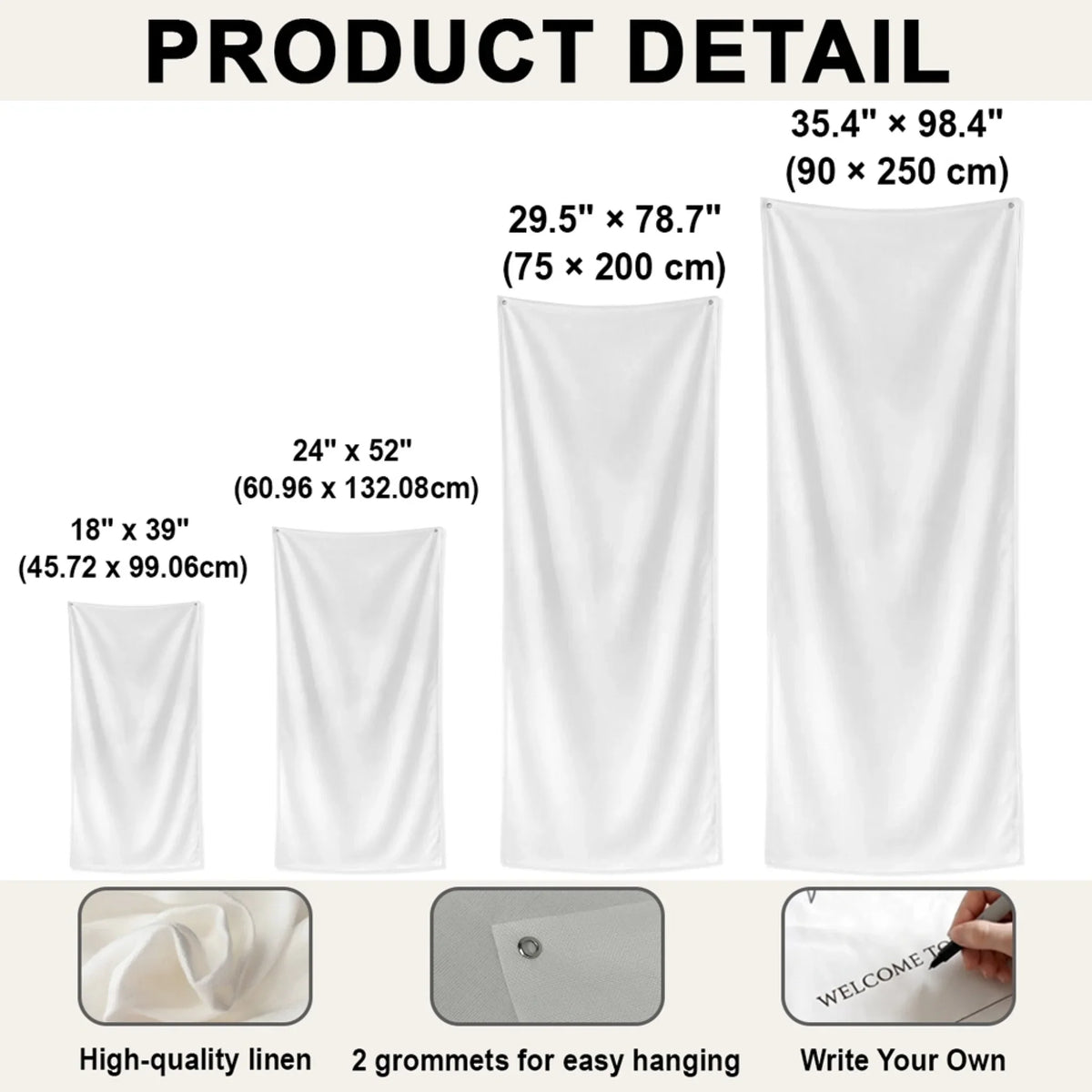 Welcome To The Wedding Of Us - Personalized Welcome Linen Sign
