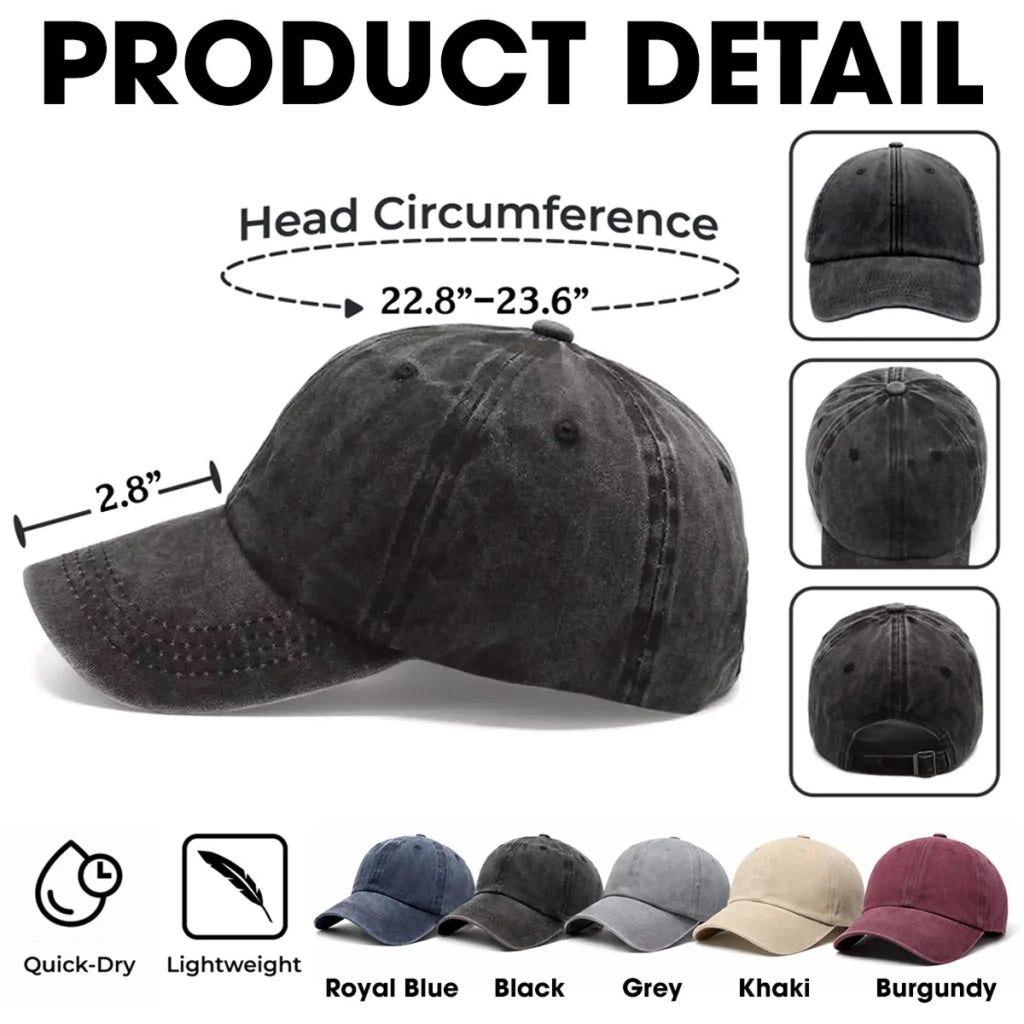 Hubby Approved Purchase - Personalized Vintage Washed Denim Cap
