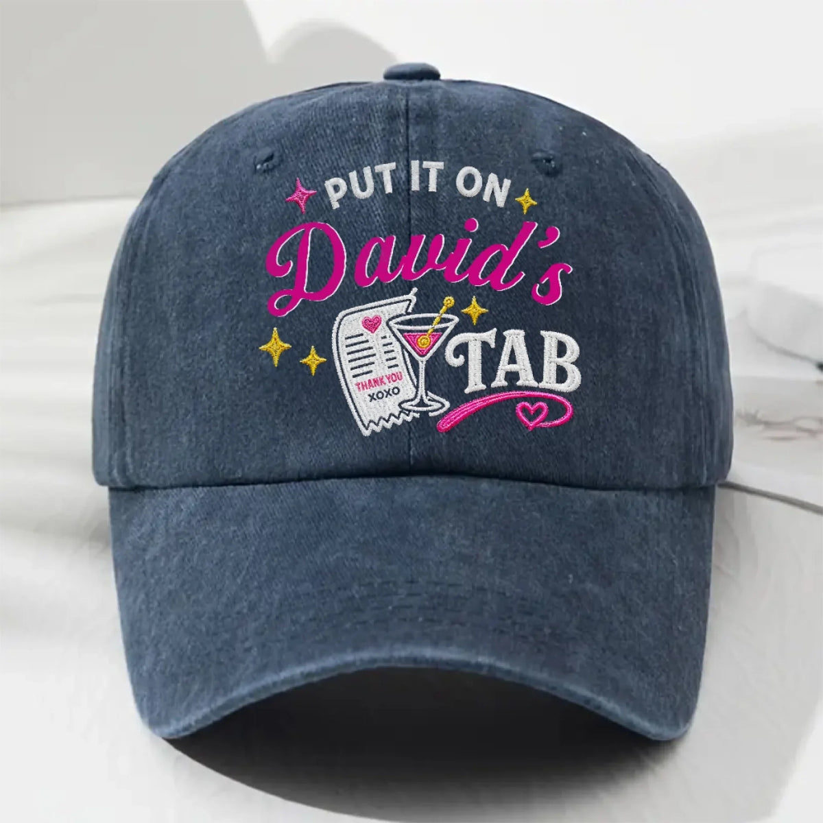 Hubby Approved Purchase - Personalized Vintage Washed Denim Cap