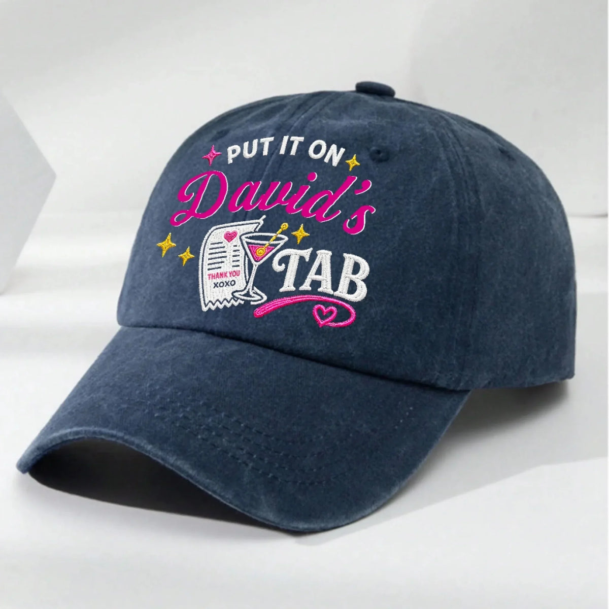 Hubby Approved Purchase - Personalized Vintage Washed Denim Cap