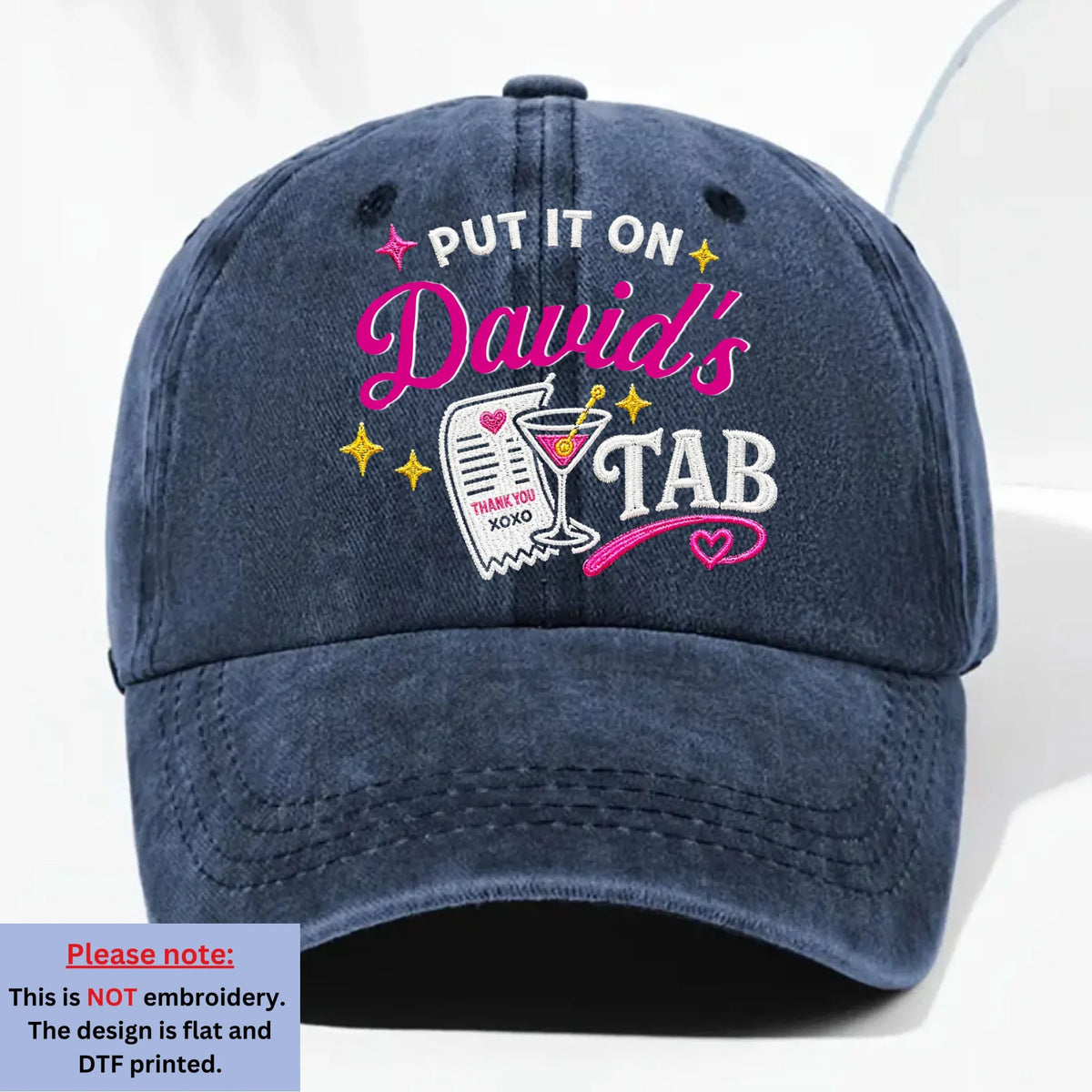 Hubby Approved Purchase - Personalized Vintage Washed Denim Cap