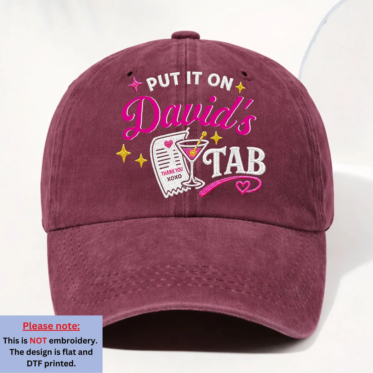 Hubby Approved Purchase - Personalized Vintage Washed Denim Cap