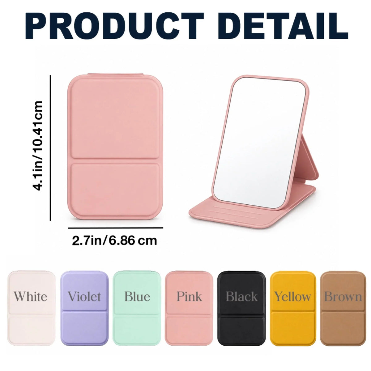 True Friendship - Personalized Pocket Leather Mirror