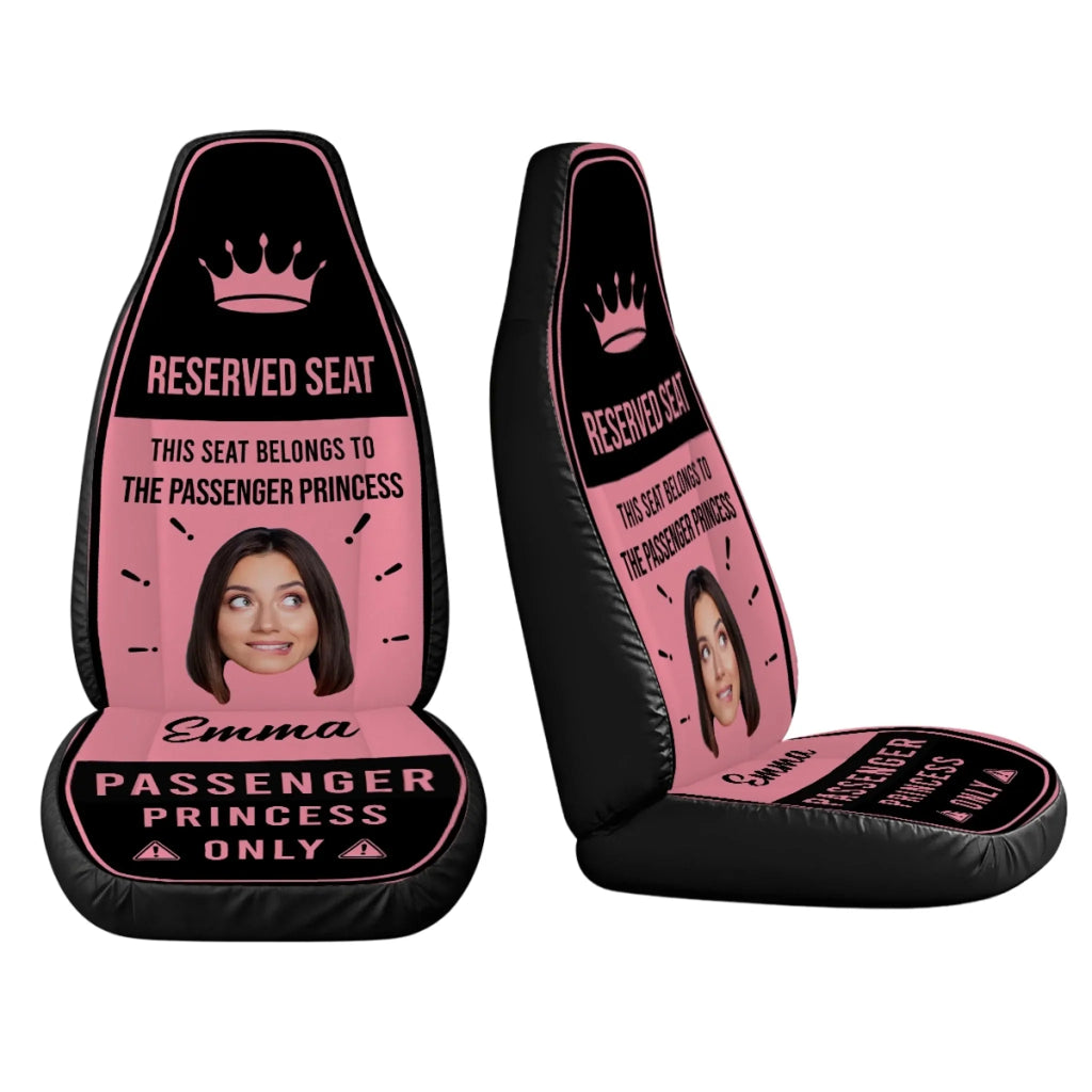 Reserved For Princesses Only - Personalized Car Seat Cover