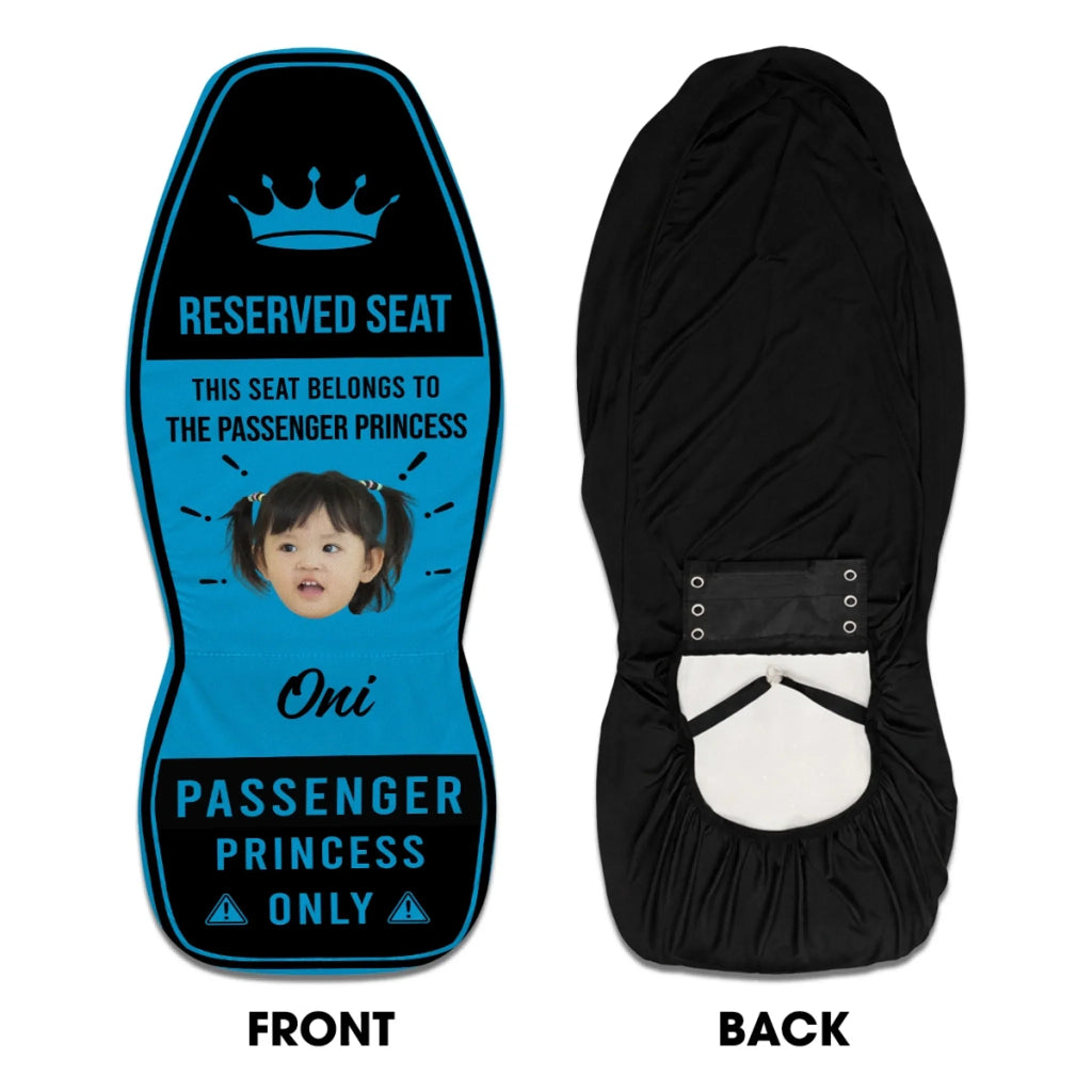 Reserved For Princesses Only - Personalized Car Seat Cover