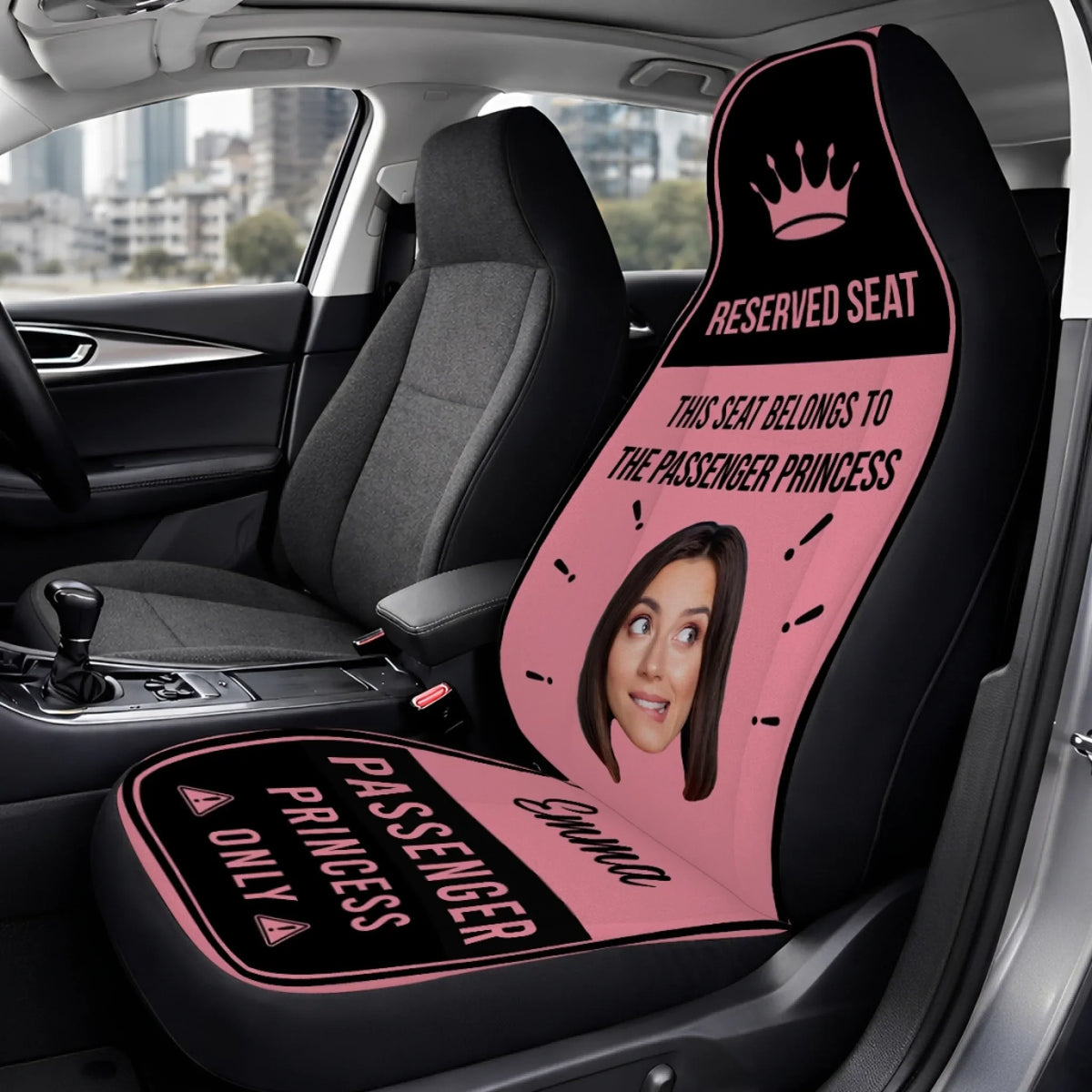 Reserved For Princesses Only - Personalized Car Seat Cover