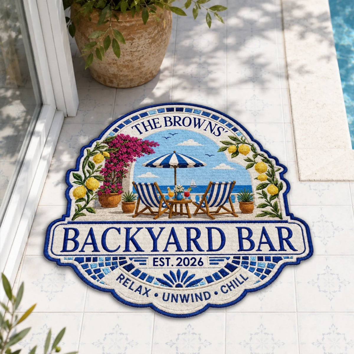 Summer Vibes - Personalized Doormat