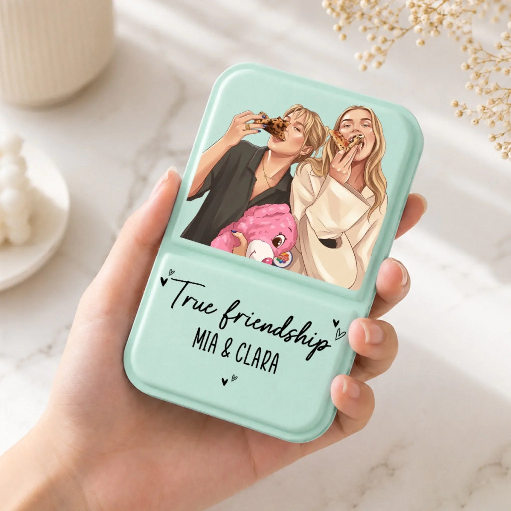 Together Through Everything - Personalized Pocket Leather Mirror
