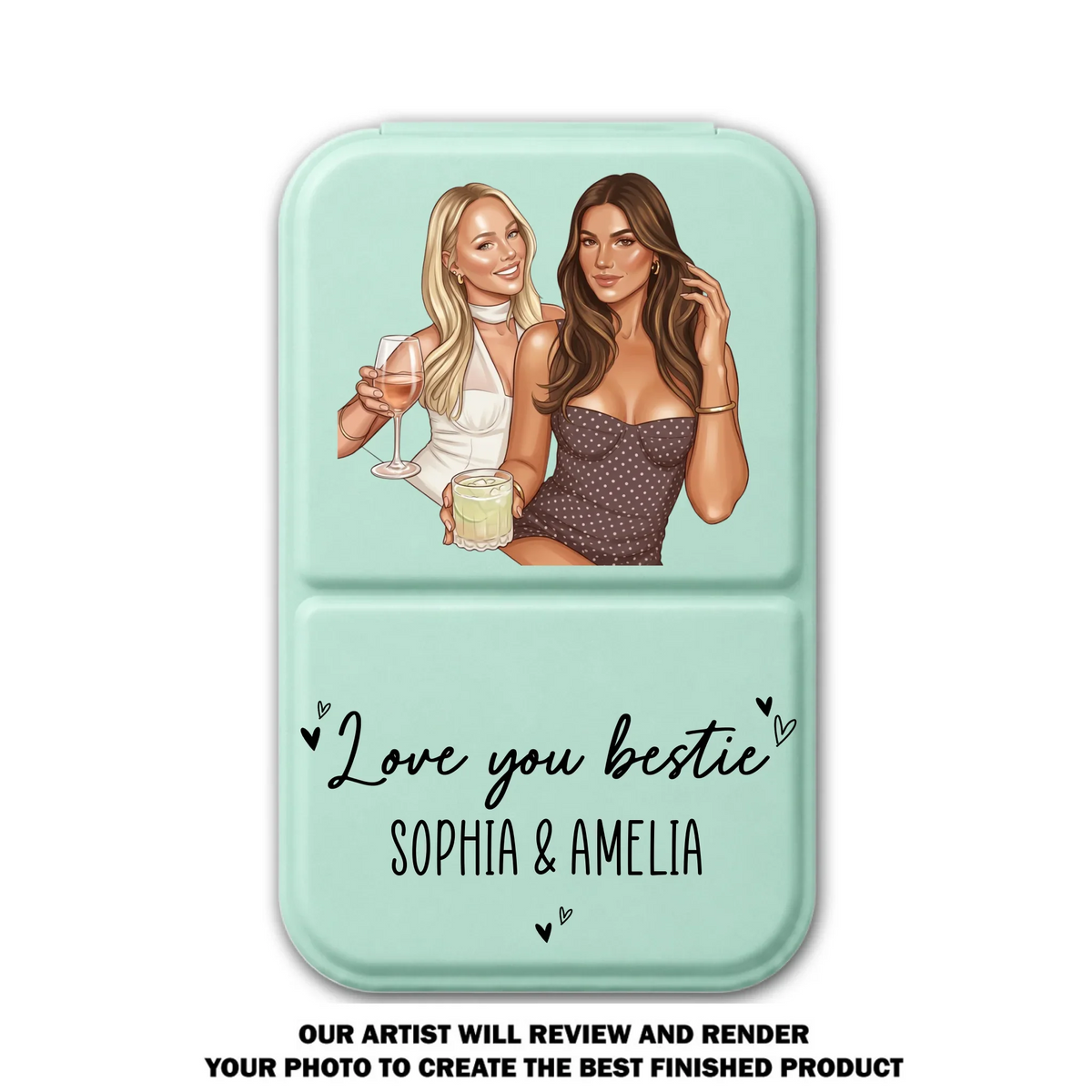 Together Through Everything - Personalized Pocket Leather Mirror