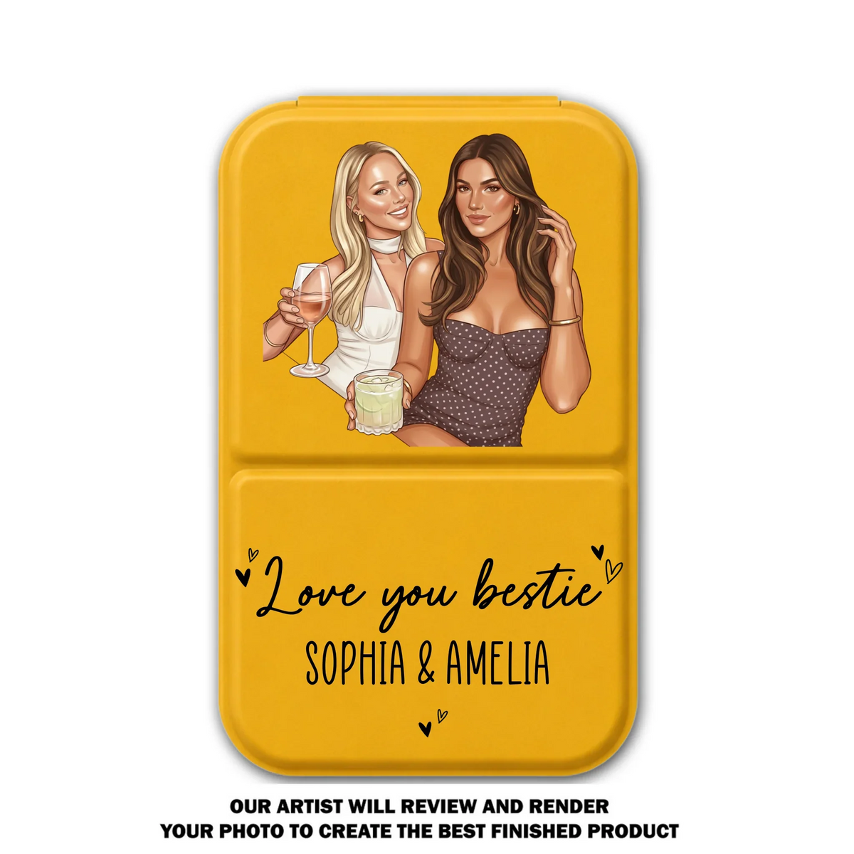 Together Through Everything - Personalized Pocket Leather Mirror