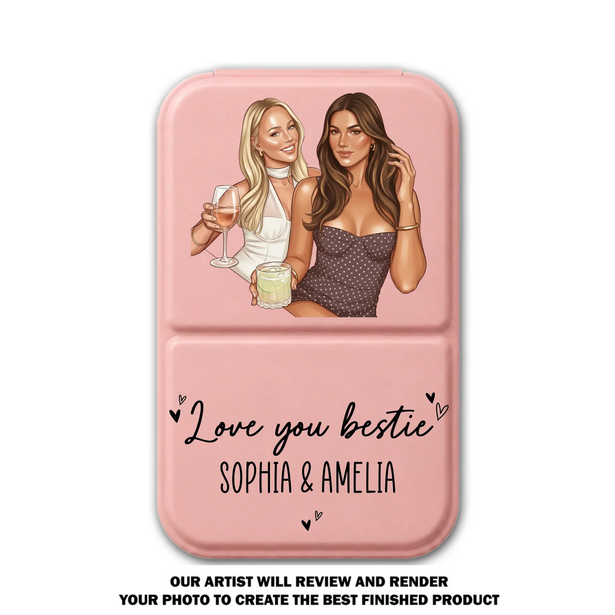 Together Through Everything - Personalized Pocket Leather Mirror