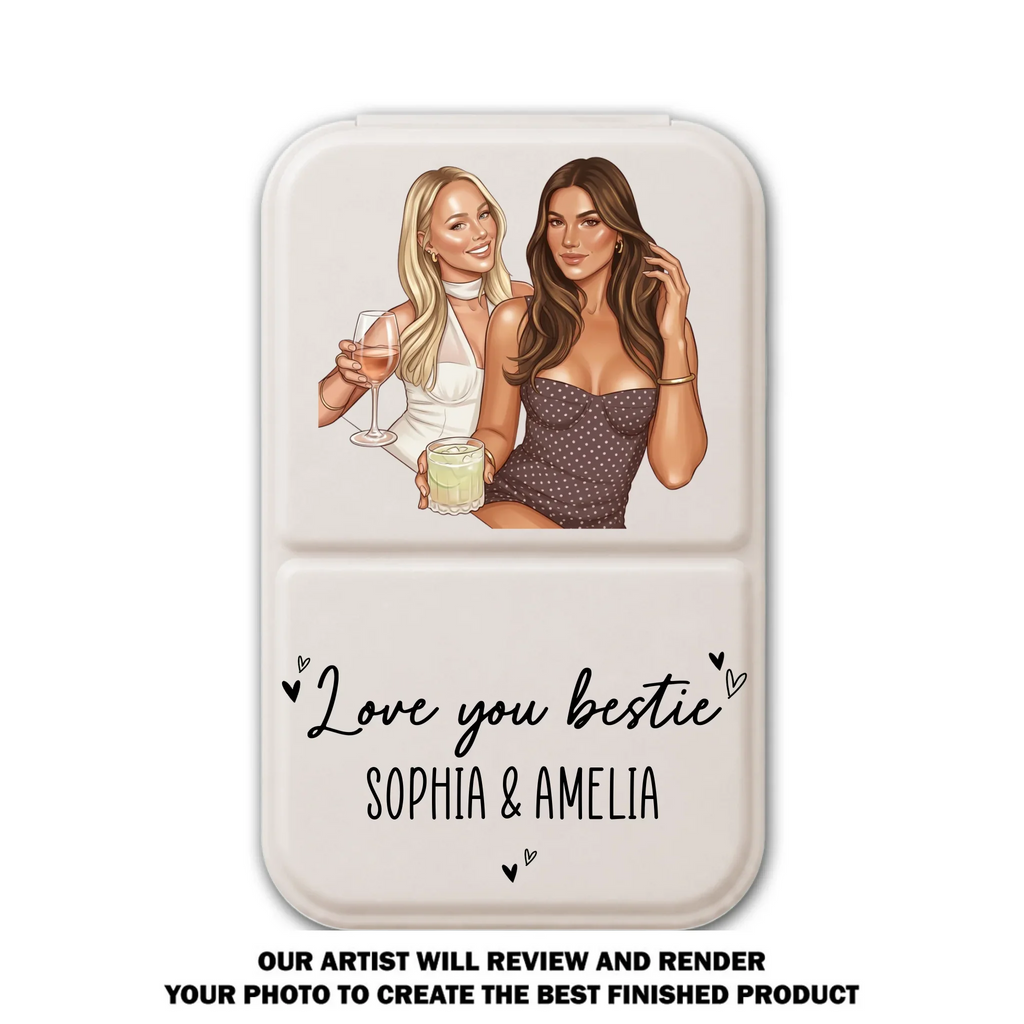 Together Through Everything - Personalized Pocket Leather Mirror