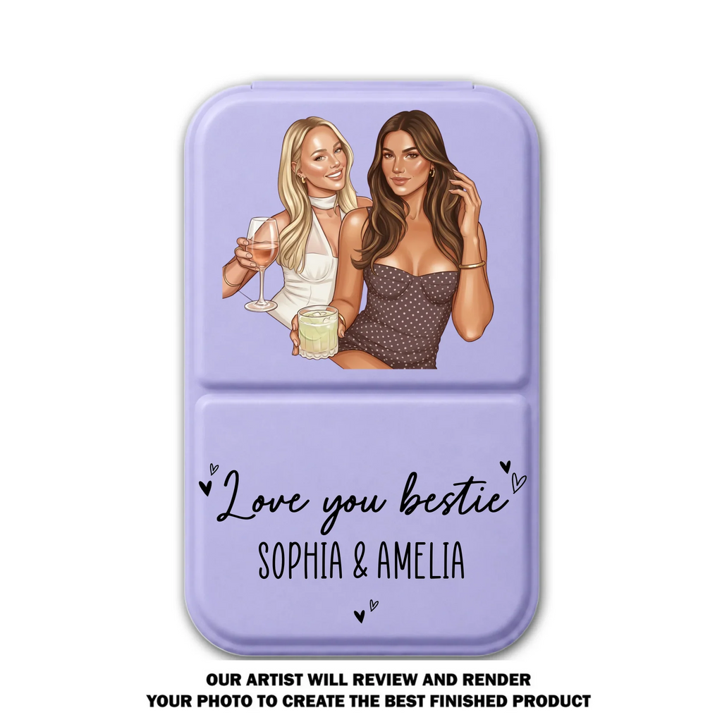 Together Through Everything - Personalized Pocket Leather Mirror