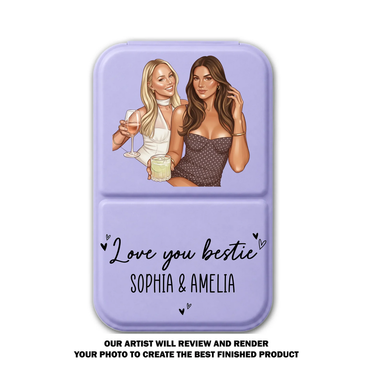 Together Through Everything - Personalized Pocket Leather Mirror