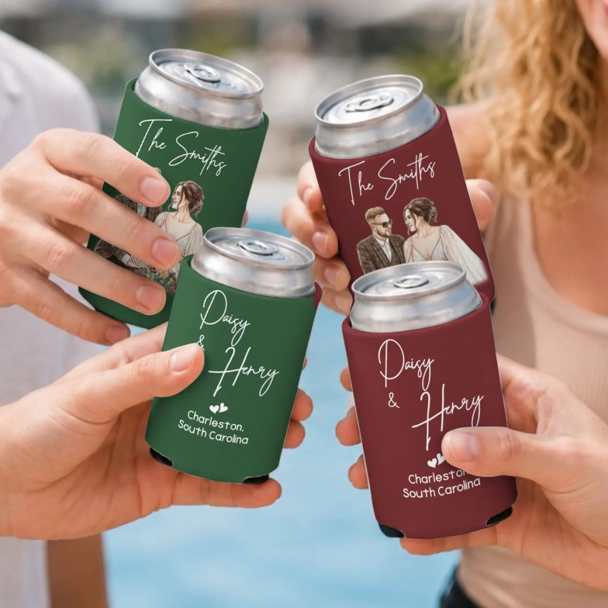 Wedding Cheers - Personalized Skinny Can Cooler