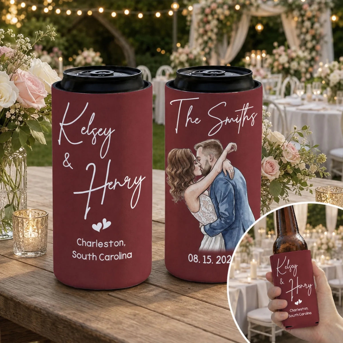 Wedding Cheers - Personalized Skinny Can Cooler