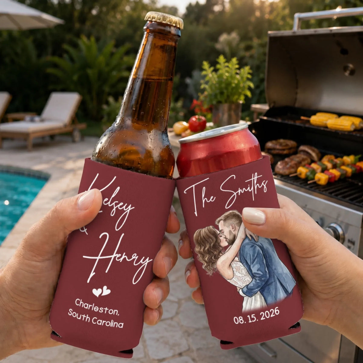 Wedding Cheers - Personalized Skinny Can Cooler