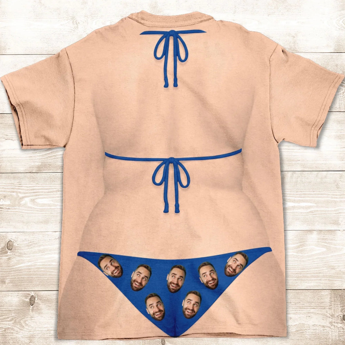 Custom Photo Christmas Anniversary Keepsake Gifts For Wife • My Man My Bikini - Personalized All-over-print T-shirt