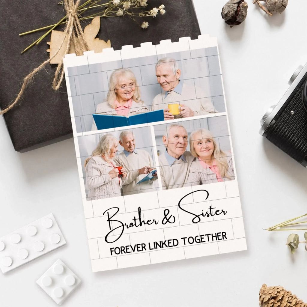 Family Forever Love Never Ends - Personalized Rectangle Building Brick Blocks