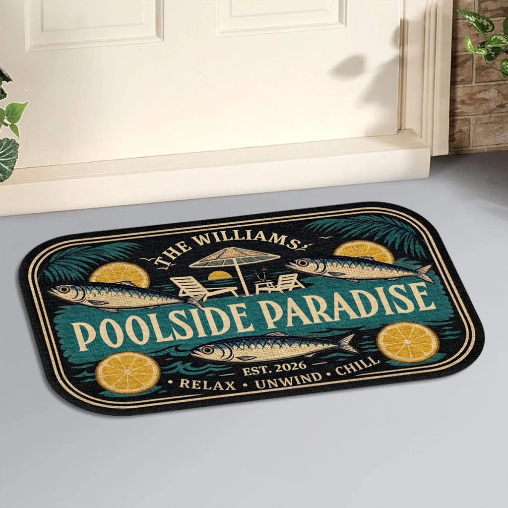 Poolside Summer Vibes - Personalized Doormat