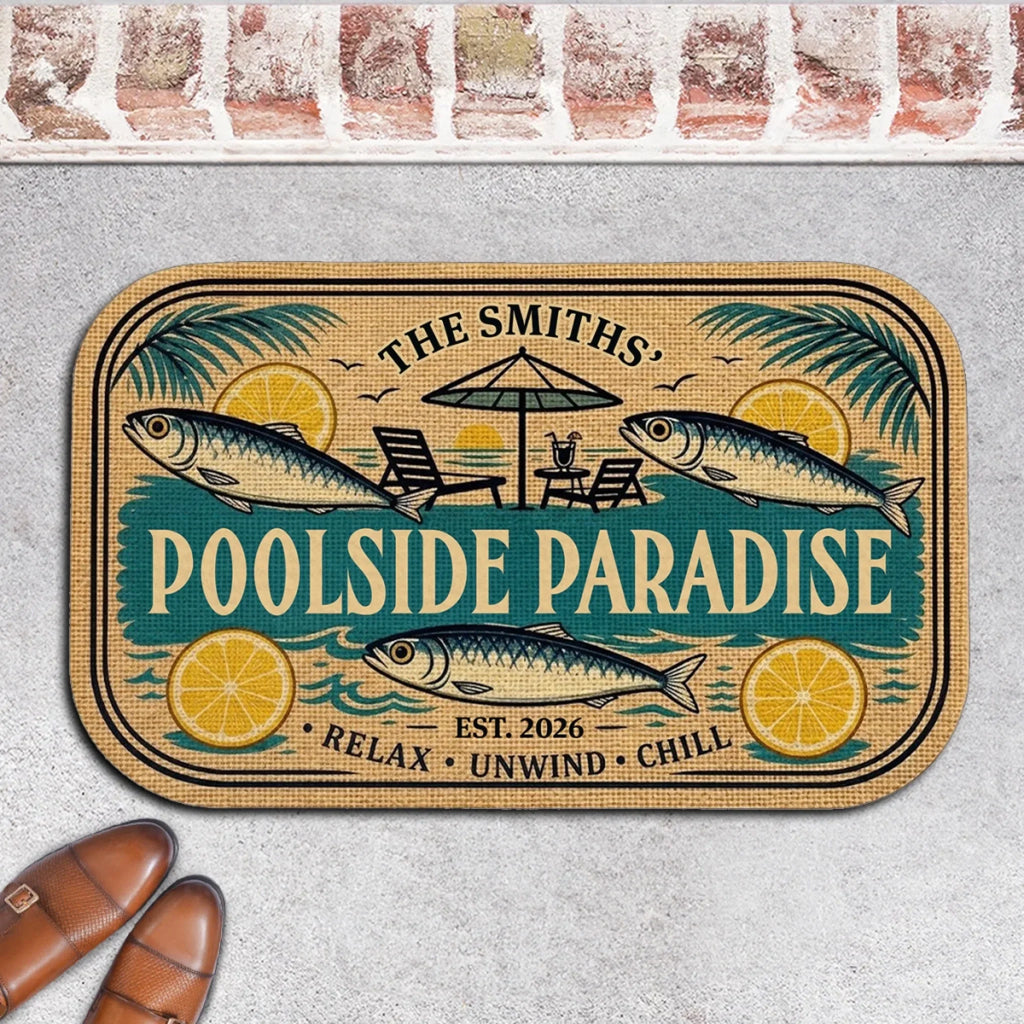 Poolside Summer Vibes - Personalized Doormat