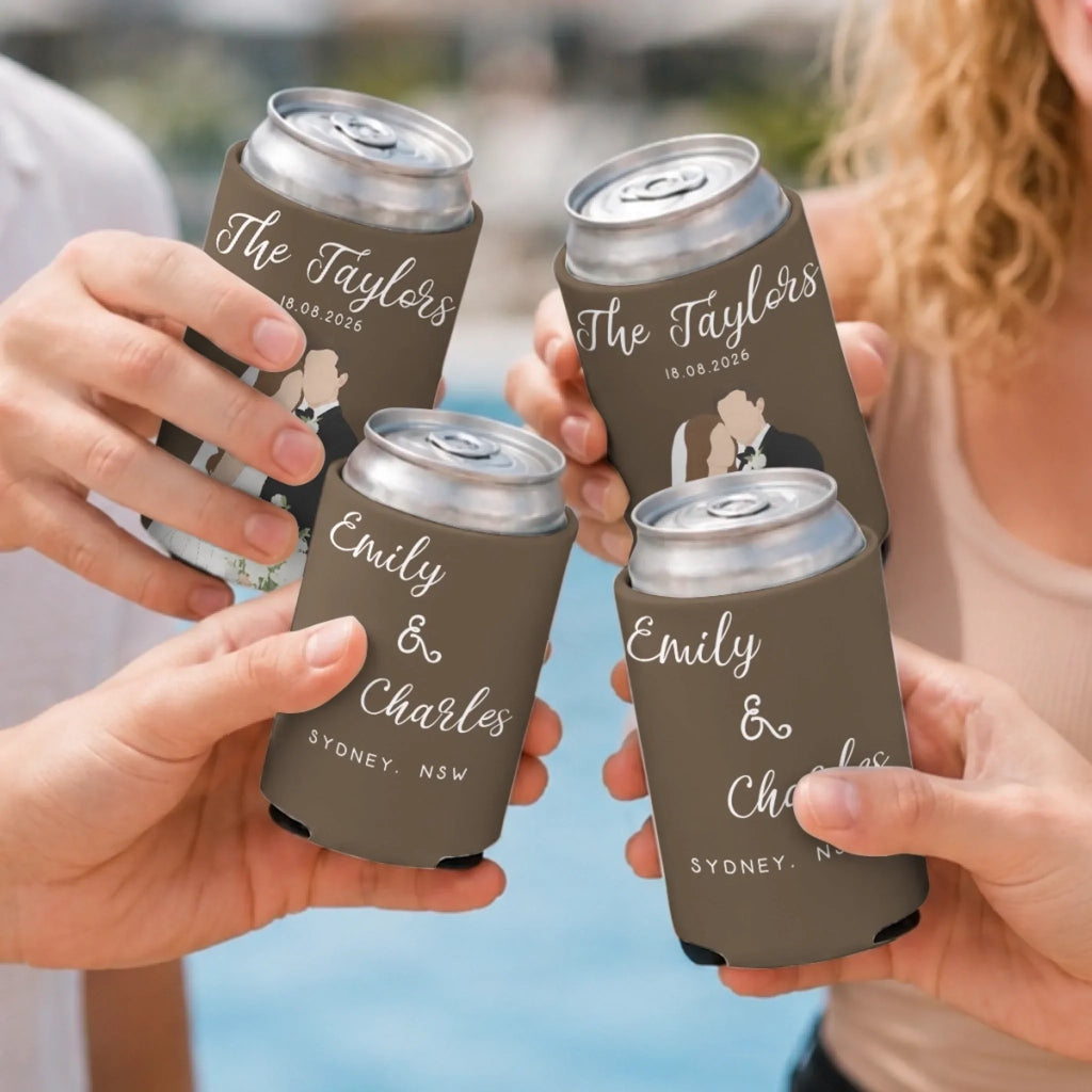 Cheers To Forever - Personalized Skinny Can Cooler