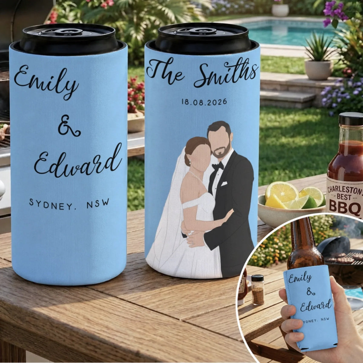 Cheers To Forever - Personalized Skinny Can Cooler