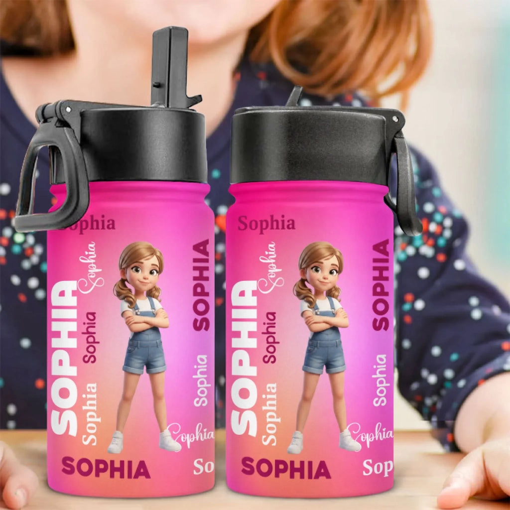 Colourful Children Day - Personalized Kids Water Bottle