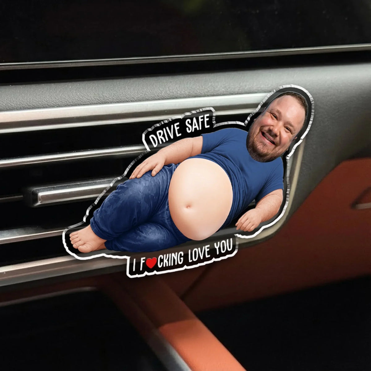 Custom Photo 3D Spicy Gifts For Wife • It Is Not A Dad Bod - Personalized Squishy Acrylic Car Vent Clip